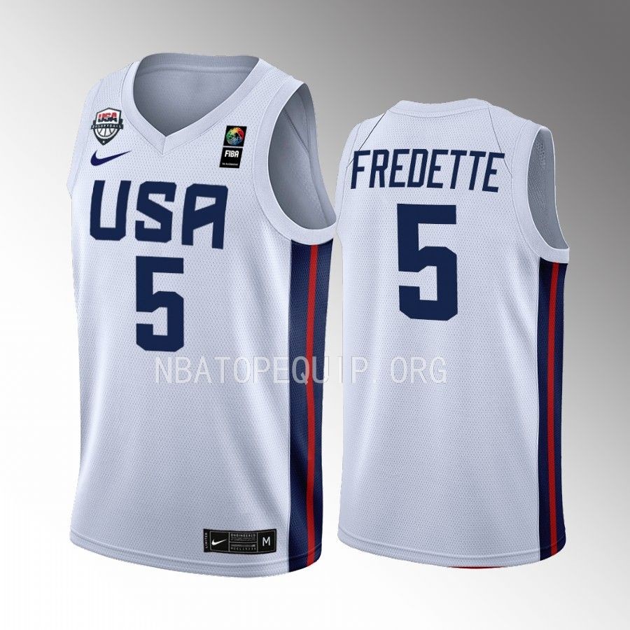 Jimmer Fredette USA 2022 FIBA 3X3 AmeriCup Champions White Jersey #5