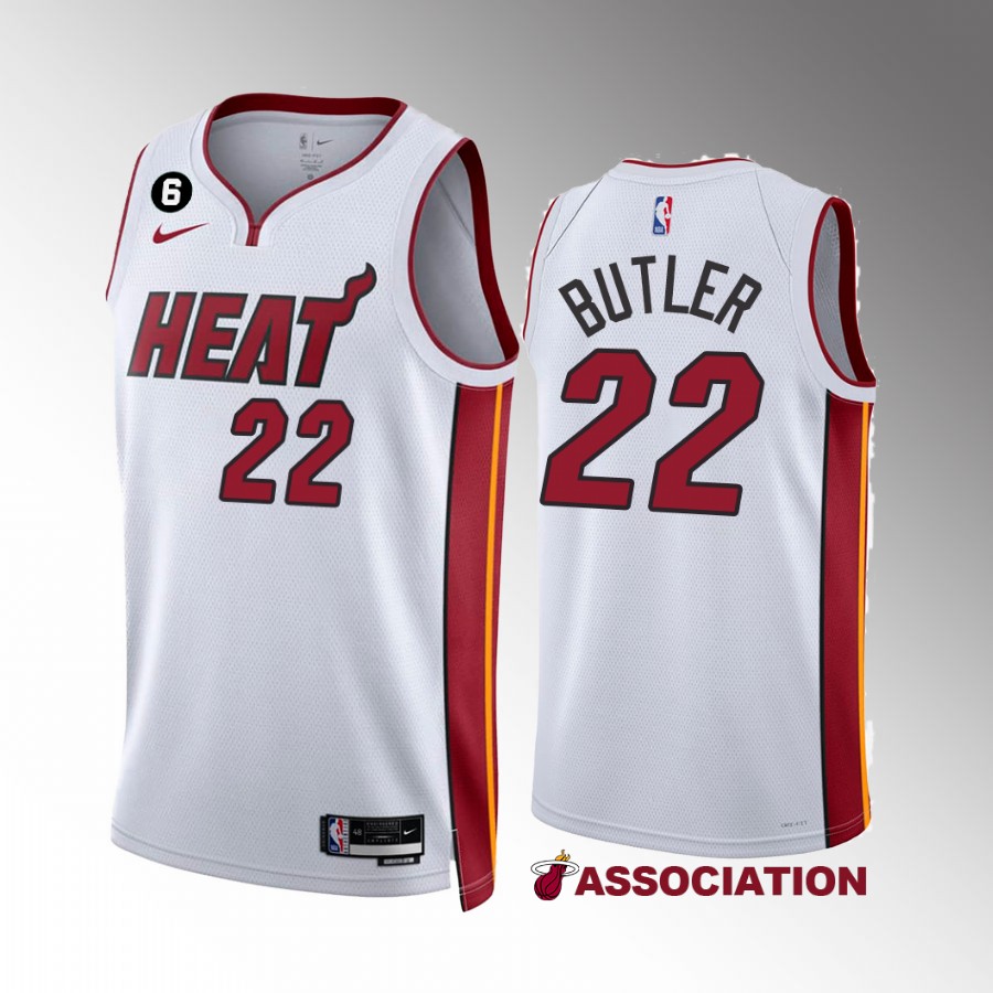 Jimmy Butler 2022-23 Miami Heat White #22 Association Edition Jersey NO.6 Patch