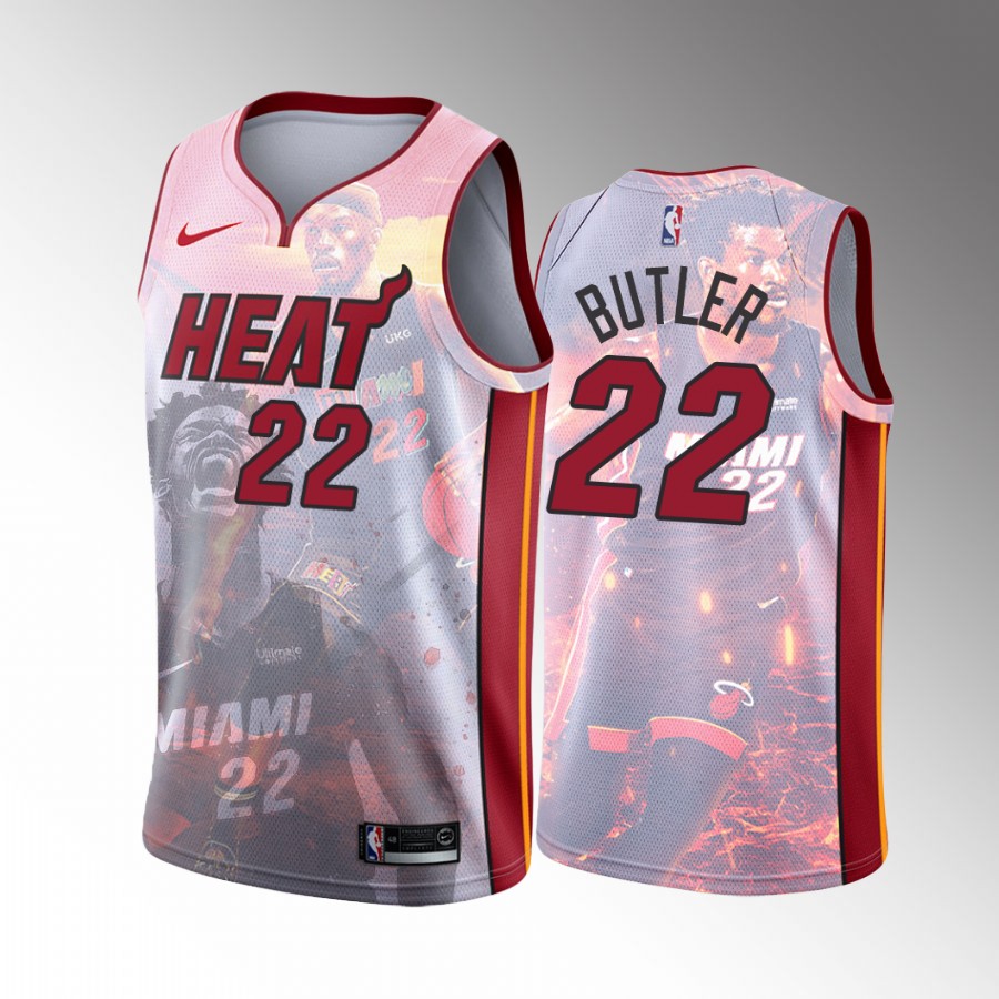 Jimmy Butler Buckets Highlights Miami Heat #22 White Jersey Special