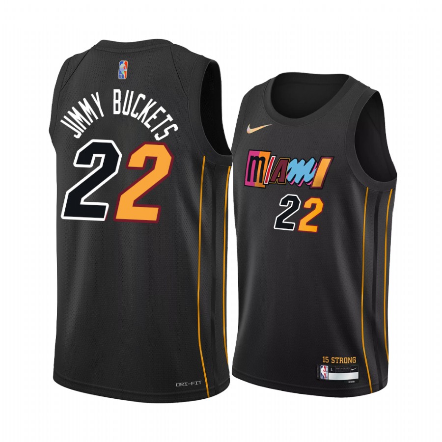 Jimmy Butler Jimmy Buckets Heat Nickname Diamond Edition Black Jersey 2022