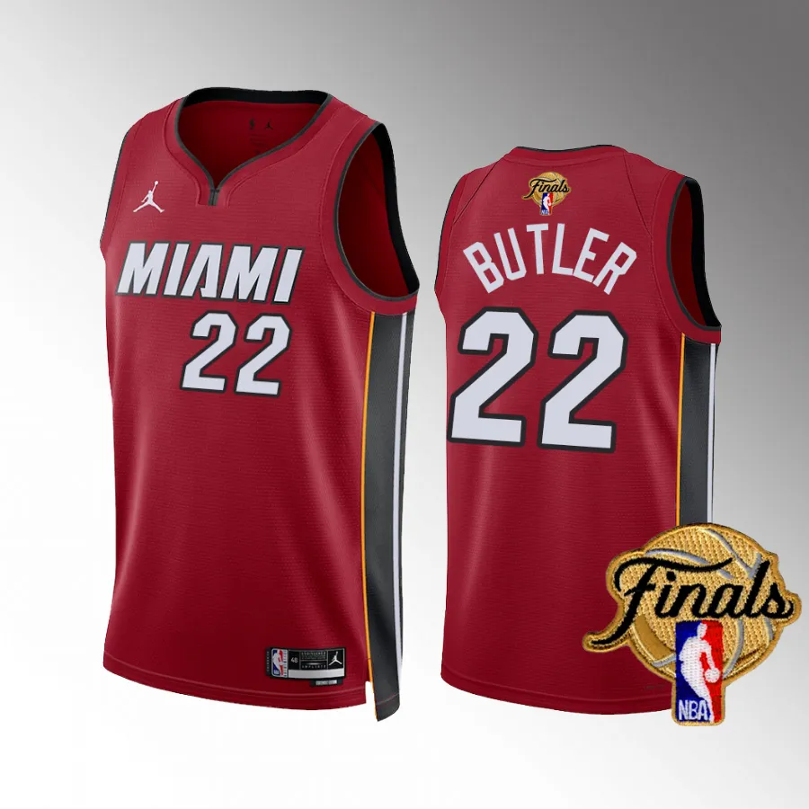 Jimmy Butler Miami Heat 2023 NBA Finals Red #22 Icon Edition Jersey Men