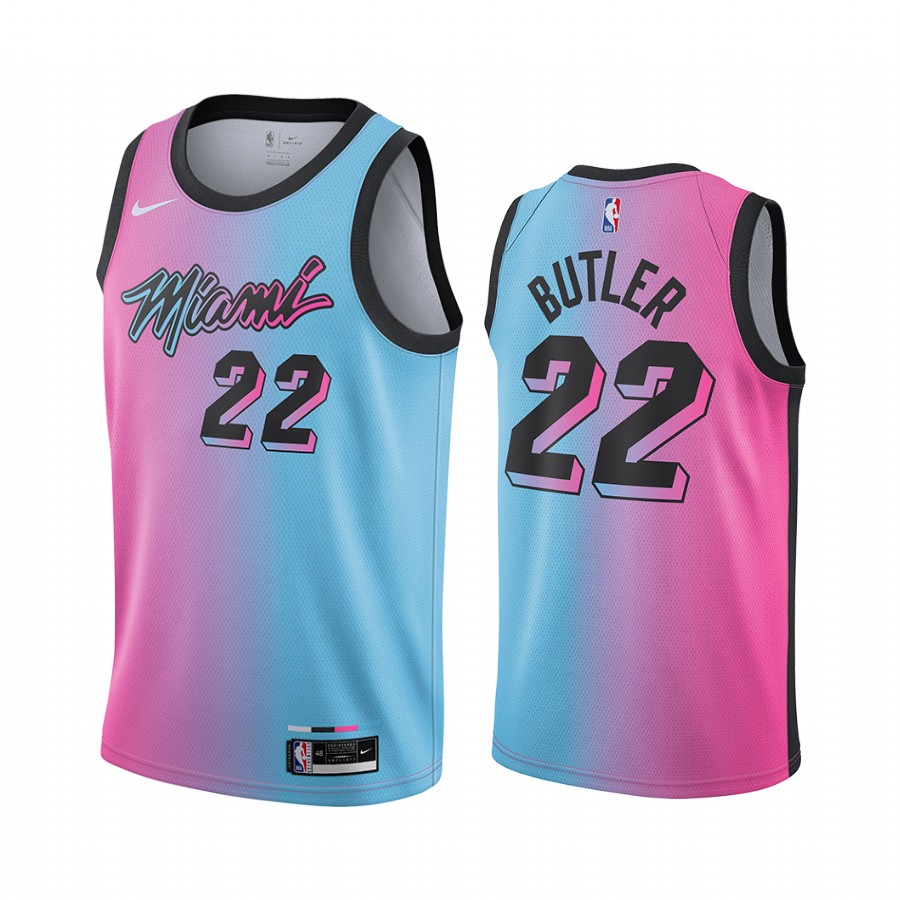 Jimmy Butler Miami Heat Blue Pick City Edition Vice 2020-21 Jersey
