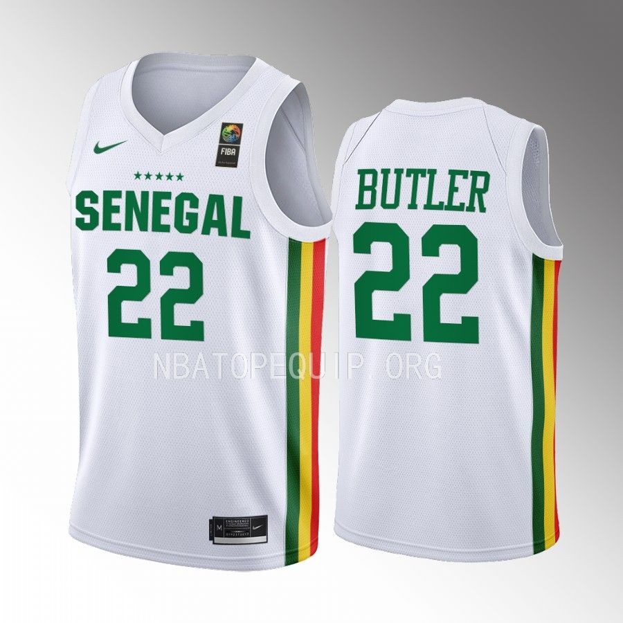 Jimmy Butler Senegal FIBA  World Cup White Jersey Home #22