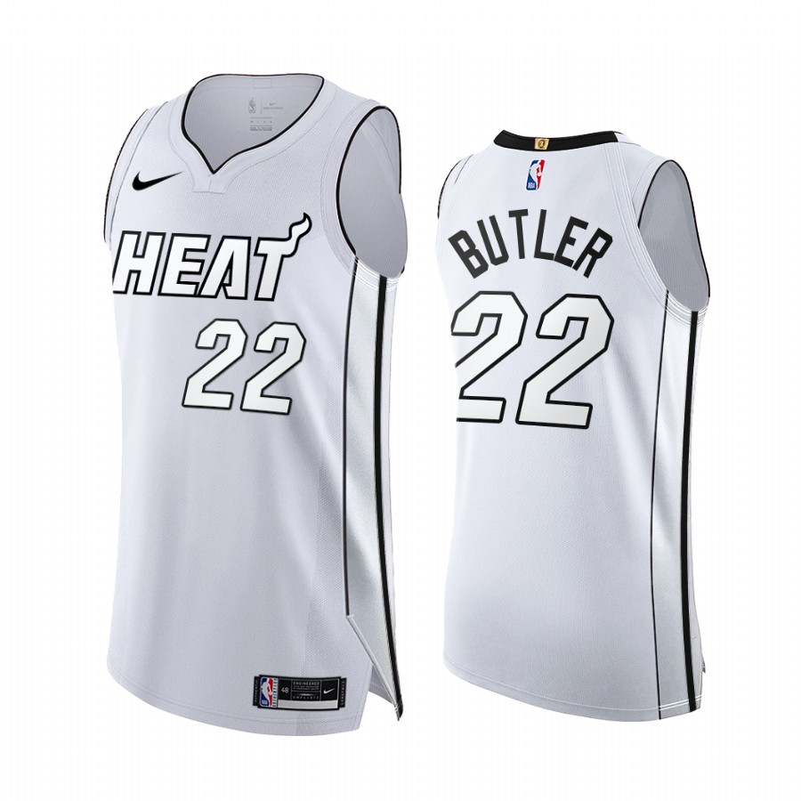 Jimmy Butler White Hot #22 Miami Heat 2022 NBA Playoffs Jersey
