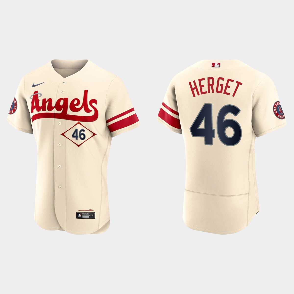 Jimmy Herget Los Angeles Angels 2022 City Connect Jersey - Cream