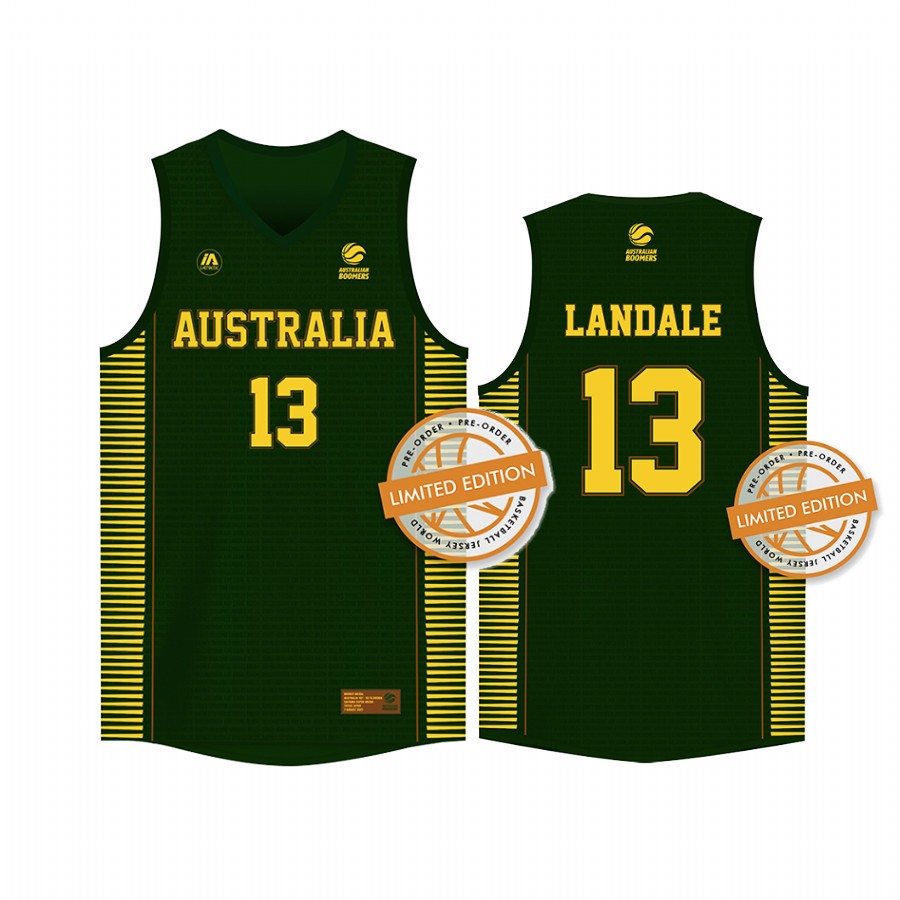 Jock Landale Australia #13 Green 2021 Olympics Commemorative Bronze Limited Edition Jersey
