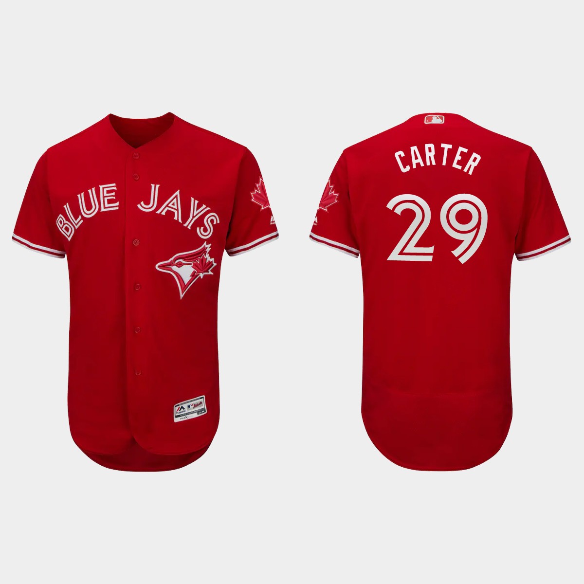 Joe Carter Toronto Blue Jays Canada Day Flex Base Jersey - Scarlet