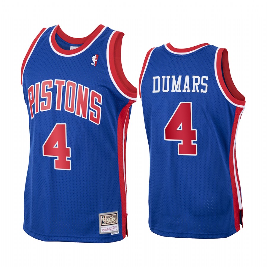 Joe Dumars #4 Detroit Pistons Royal 1988-89 Hardwood Classics Jersey