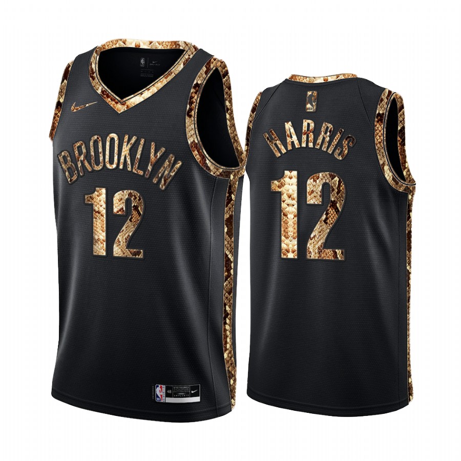 Joe Harris Brooklyn Nets Black Python Skin Jersey 2021 Exclusive Edition