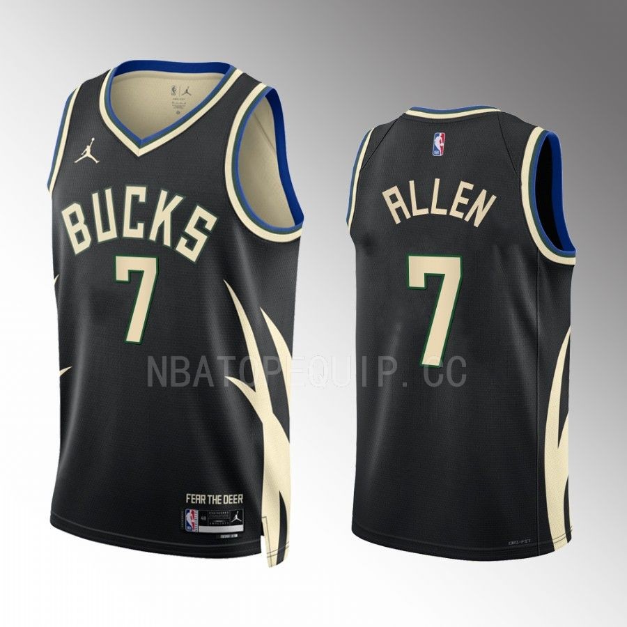 Joe Ingles 2022-23 Milwaukee Bucks Black #7 Statement Edition Jersey Swingman