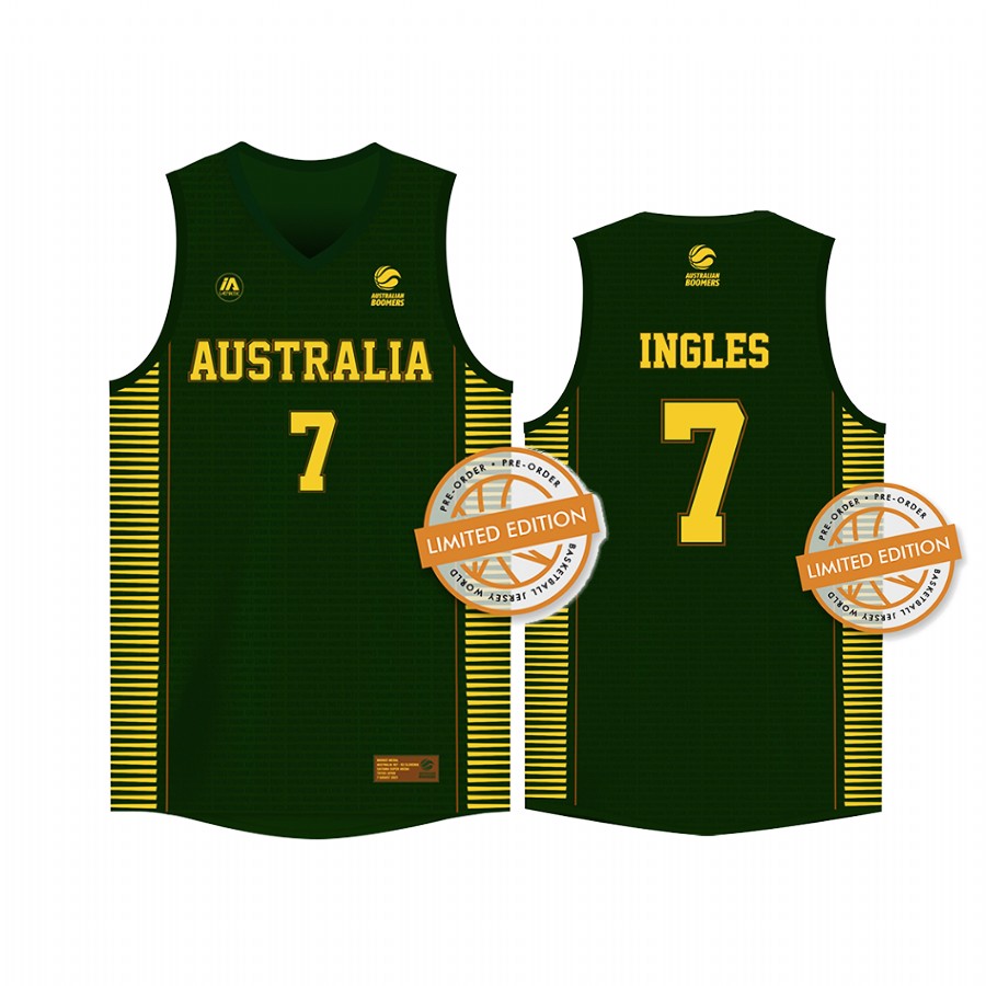 Joe Ingles Australia #7 Green 2021 Olympics Commemorative Bronze Limited Edition Jersey