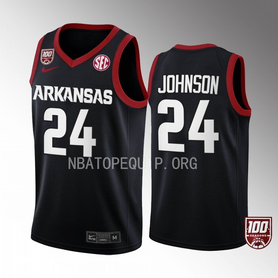 Joe Johnson Arkansas Razorbacks Black Jersey 100 Season College