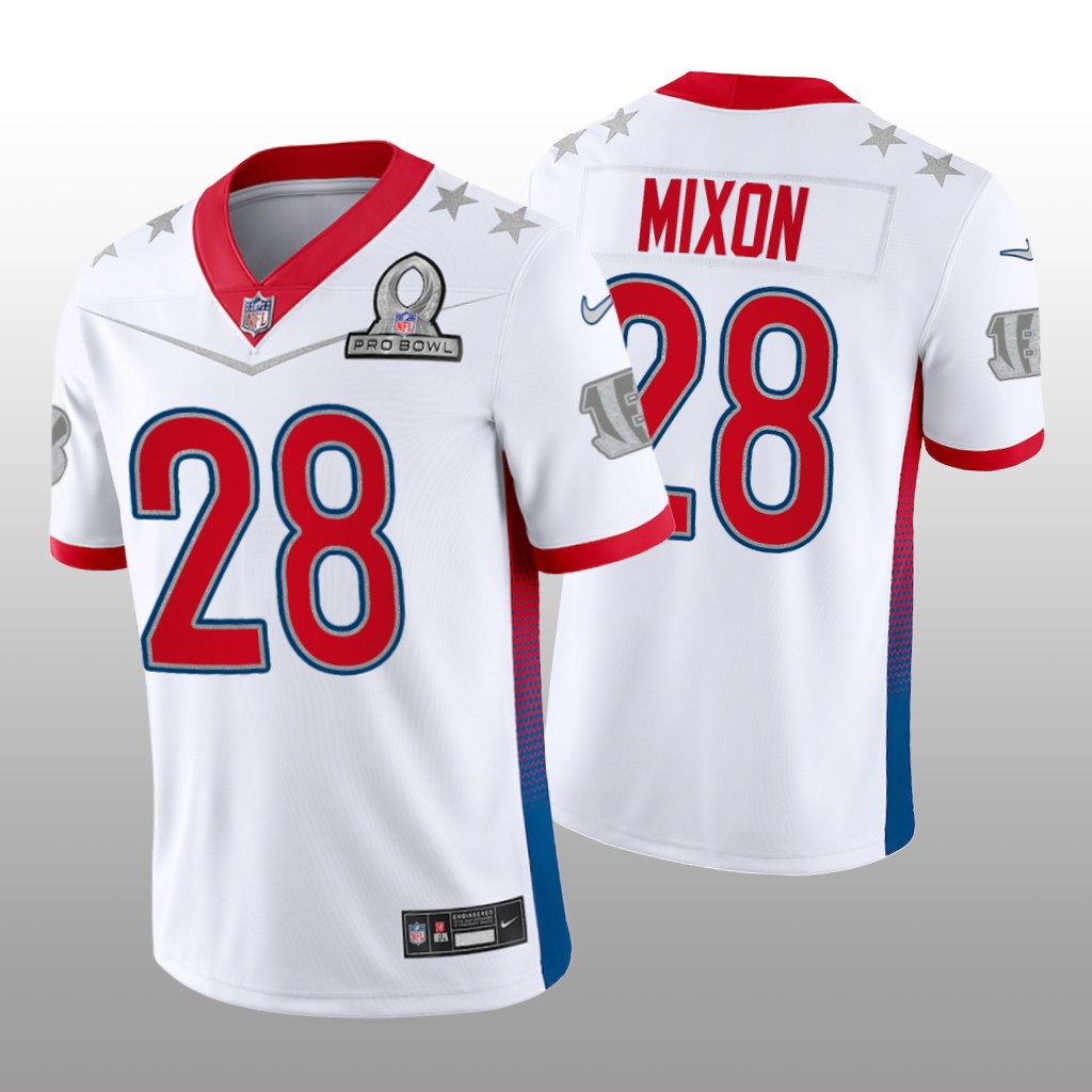 Joe Mixon White Game Jersey 2022 AFC Pro Bowl - Men's