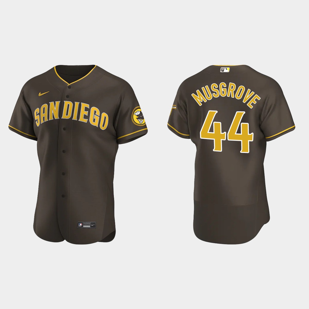 Joe Musgrove #44 San Diego Padres Road Jersey - Brown