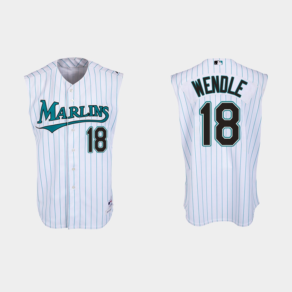 Joe Wendle Florida Marlins Throwback Jersey - White Teal