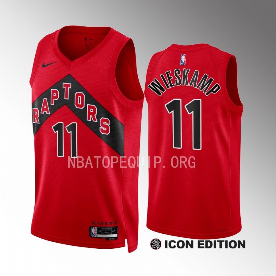 Joe Wieskamp Toronto Raptors #11 Red Jersey Icon Edition Swingman