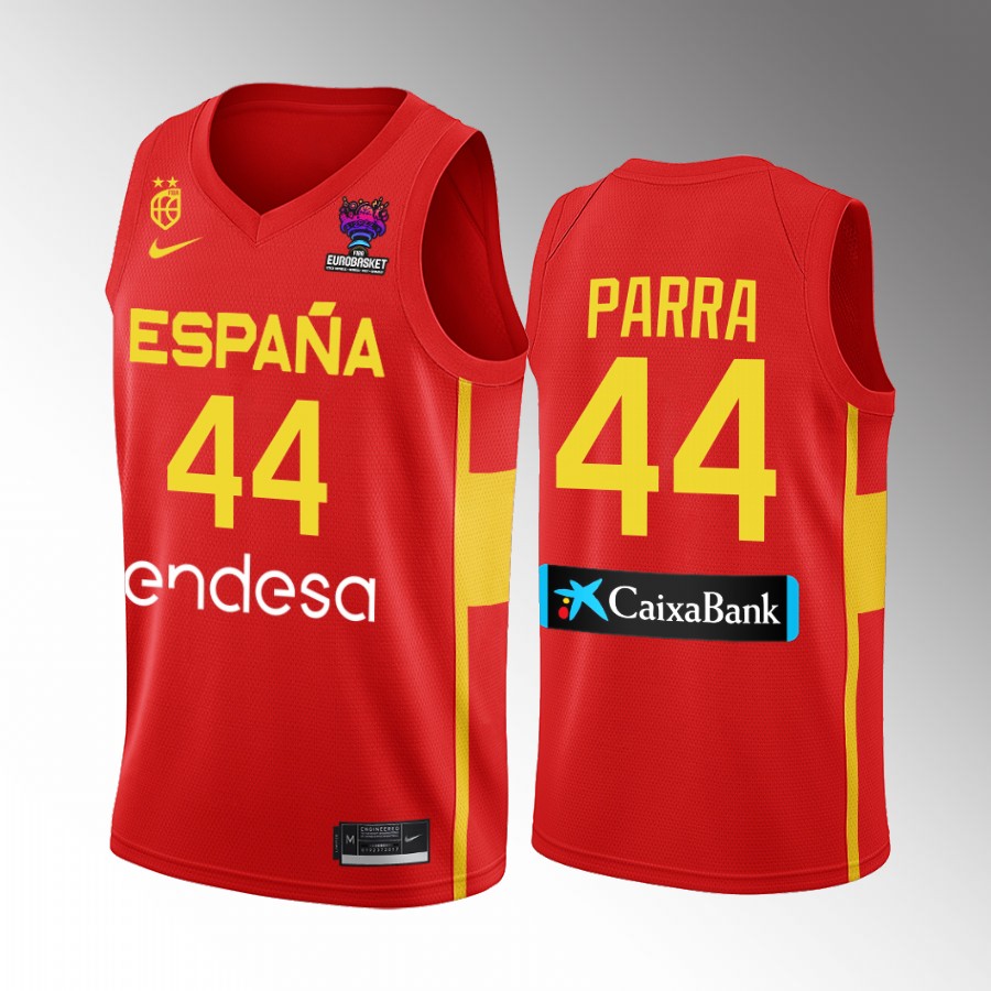 Joel Parra Spain 2022 FIBA EuroBasket Final Red Jersey Away #44