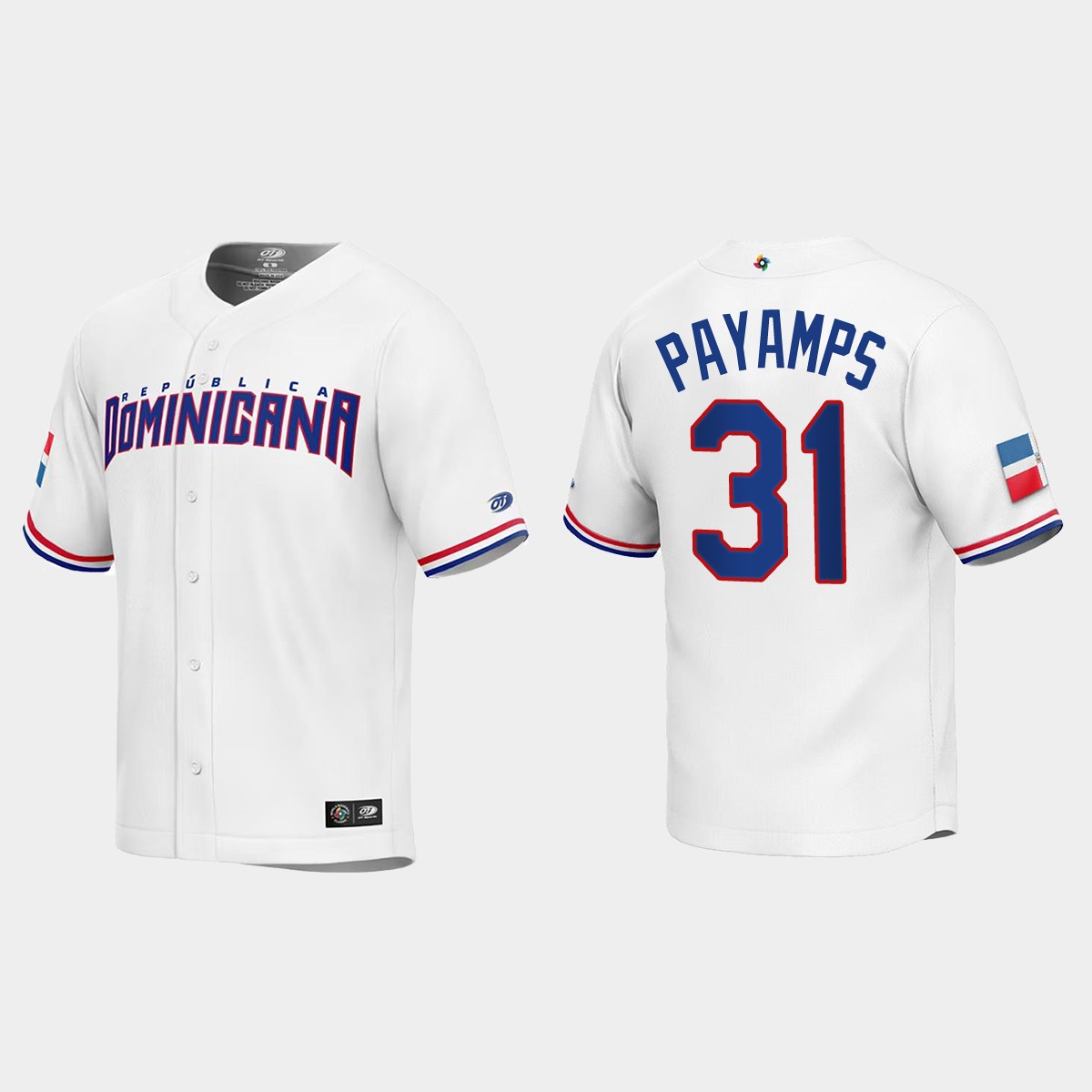 Joel Payamps Dominican Republic  2023 World  Classic Jersey - White