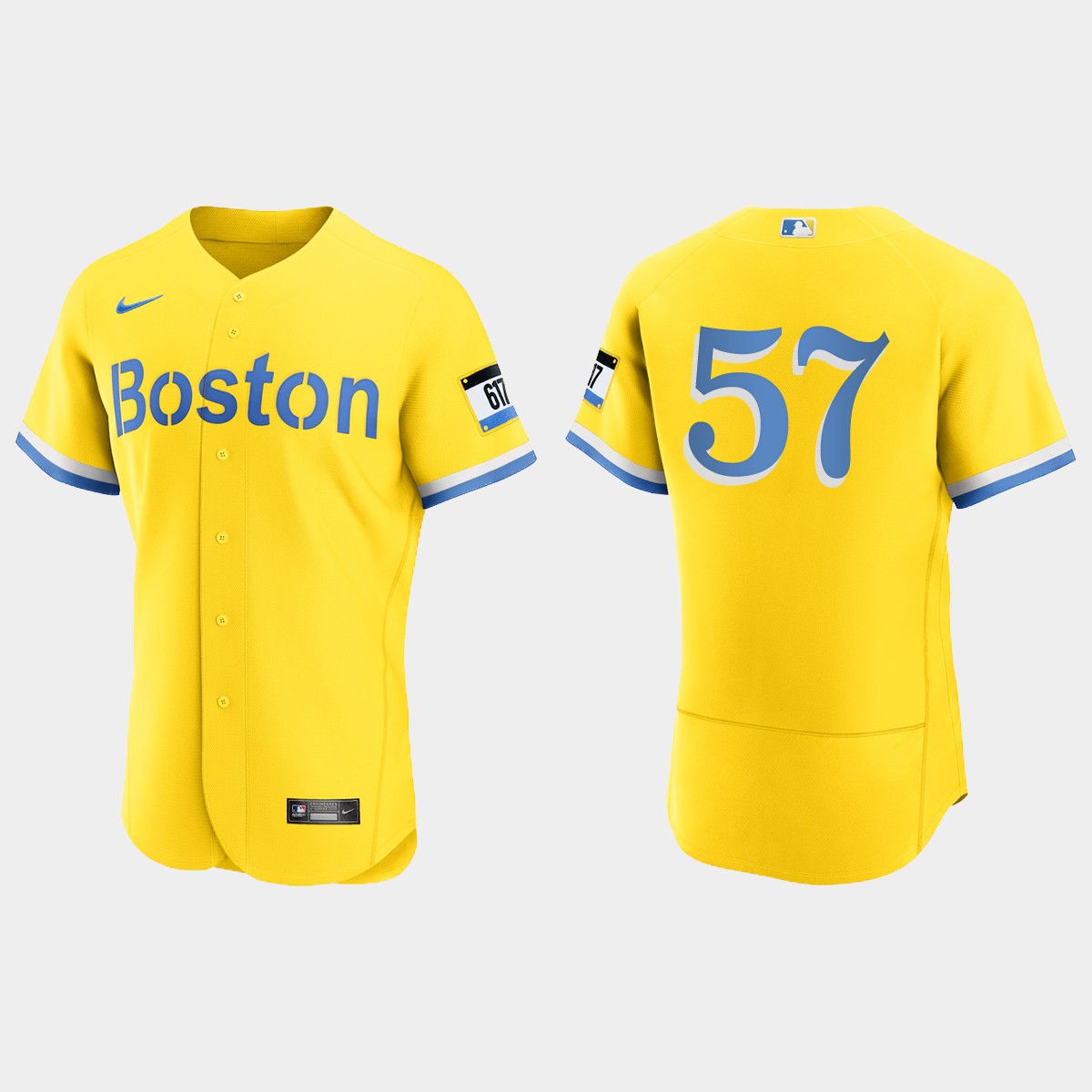 Joely Rodriguez Boston Red Sox City Connect Jersey - Gold Light Blue