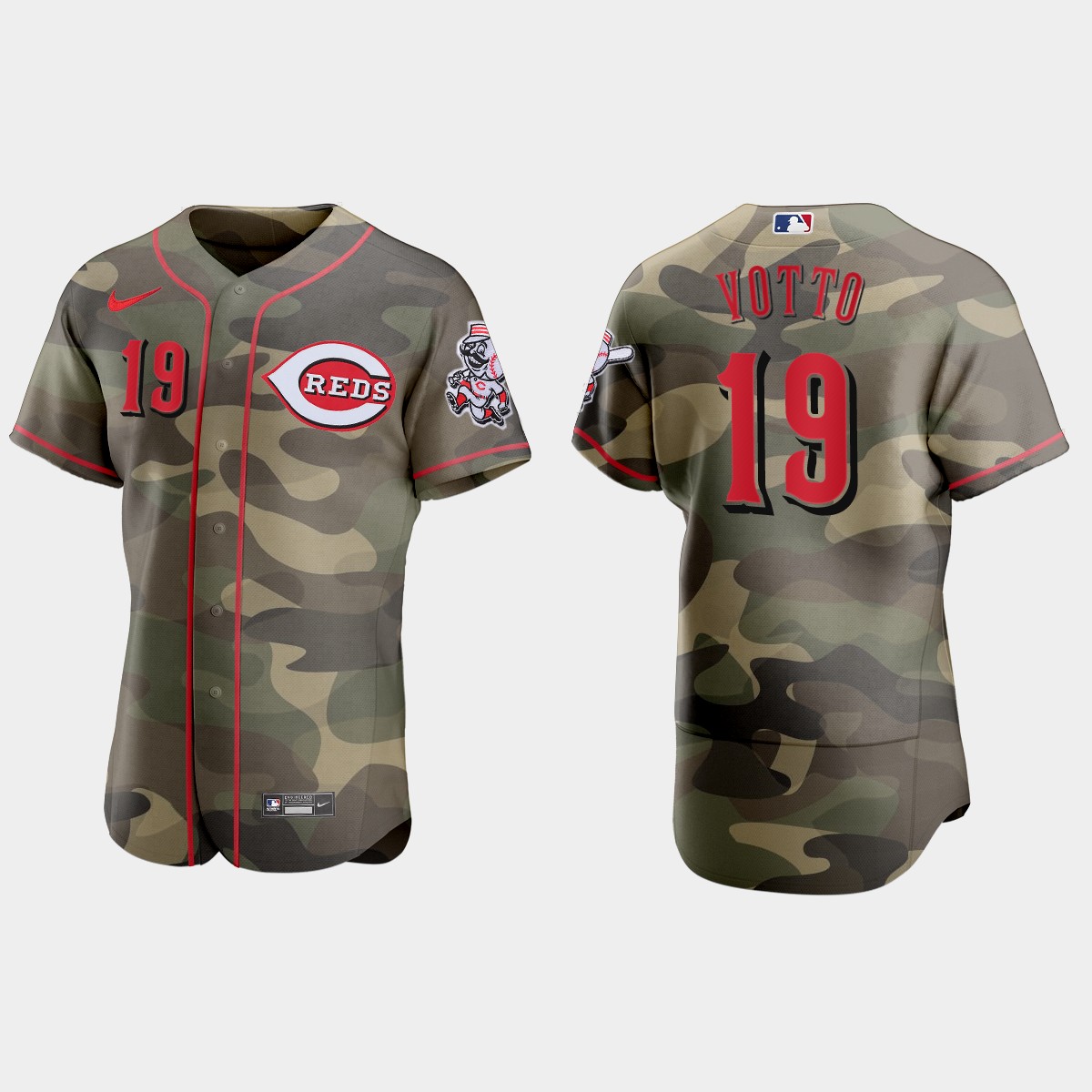 Joey Votto Cincinnati Reds 2021 National Armed Forces Day Jersey - Camo