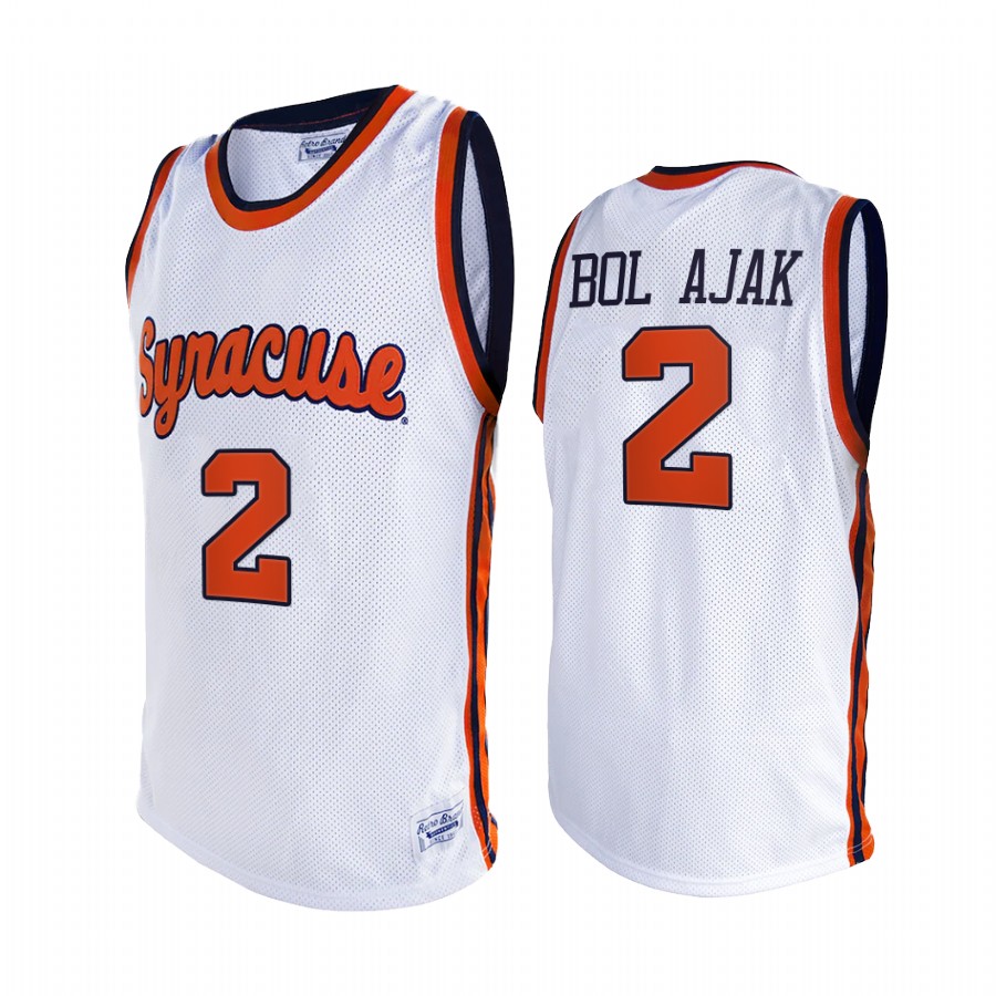 John Bol Ajak Syracuse Orange White Jersey 2021 Alumni Limited Retro