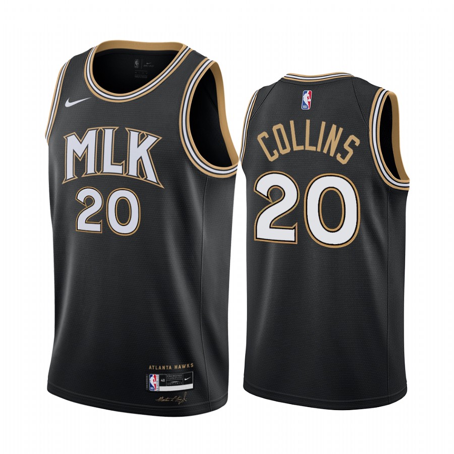 John Collins Atlanta Hawks 2020-21 Collins MLK City Jersey honor Dr. King