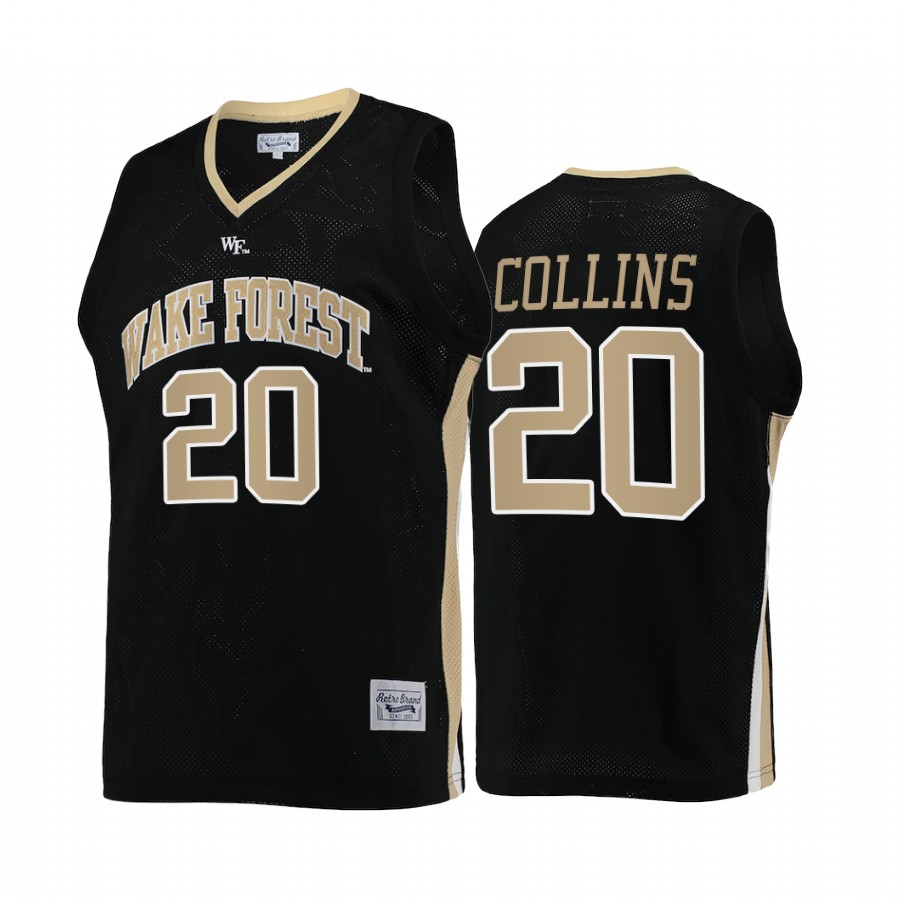 John Collins Wake Forest Demon Deacons Black Jersey College  Retro