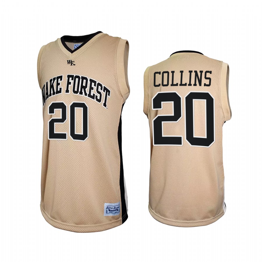 John Collins Wake Forest Demon Deacons Gold Jersey Retro