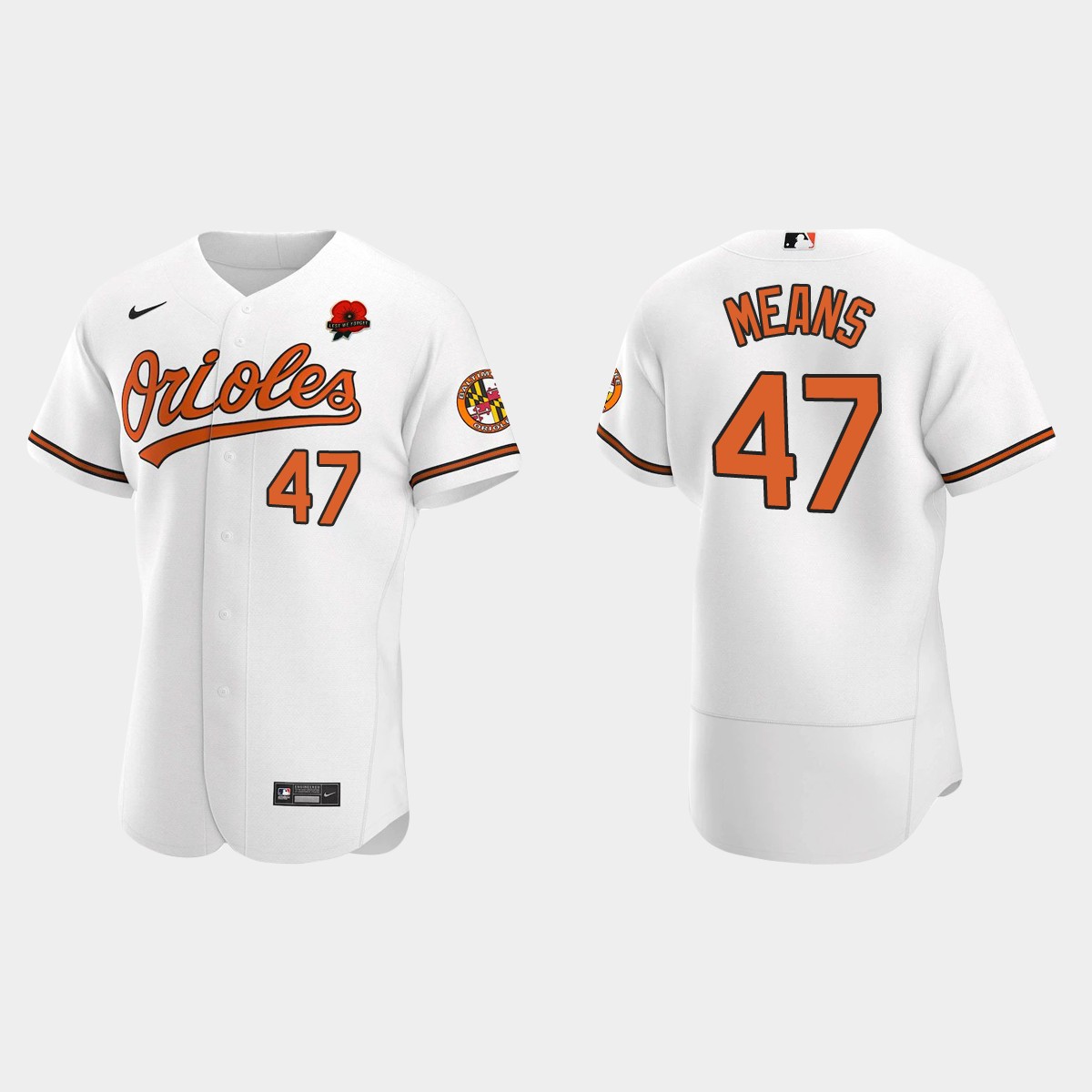 John Means Baltimore Orioles 2021 Memorial Day Jersey - White