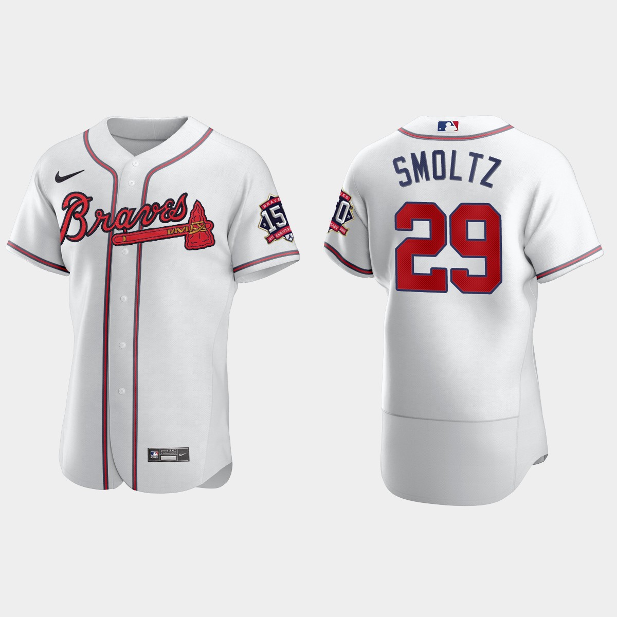 John Smoltz Atlanta Braves 150th Anniversary World Series Jersey - White