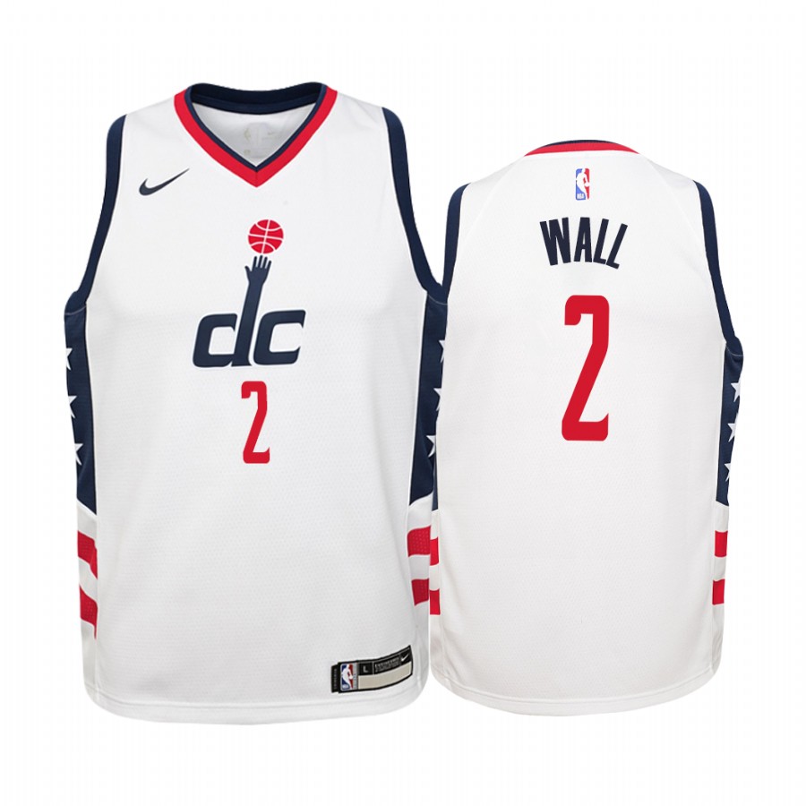 John Wall Washington Wizards White City 2019-20 Jersey - Youth