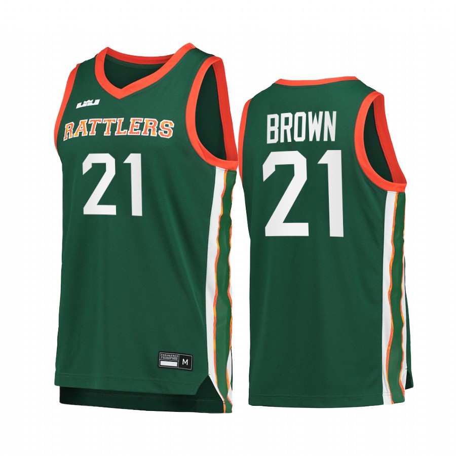 Johnny Brown FAMU Rattlers Green Jersey 2022 King James College