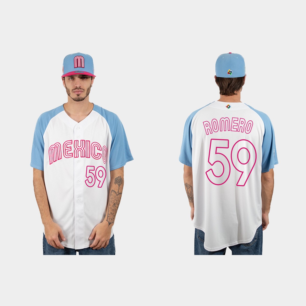 JoJo Romero Mexico  2023 World  Classic Jersey - White Blue