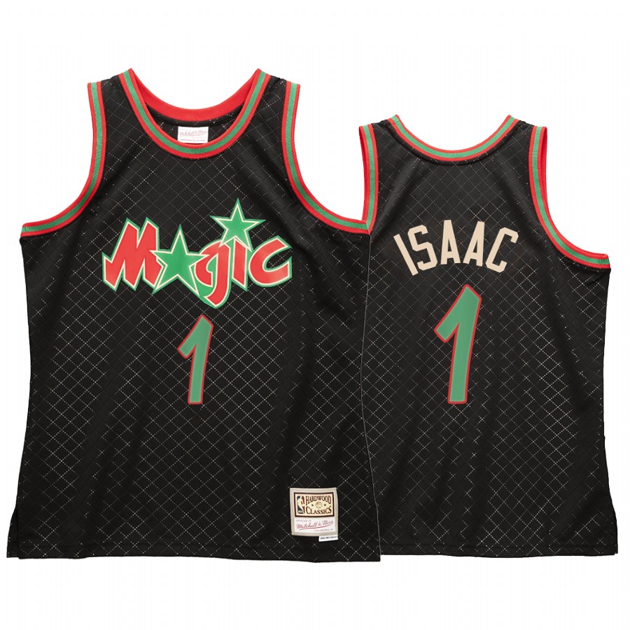 Jonathan Isaac 1 Orlando Magic Neapolitan Black Jersey Hardwood Classics