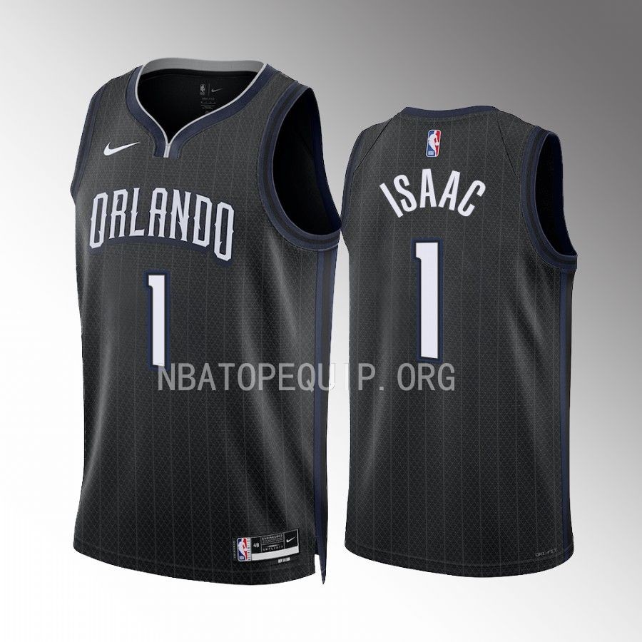 Jonathan Isaac 2022-23 Orlando Magic Black #1 City Edition Jersey Swingman