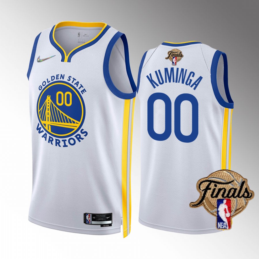 Jonathan Kuminga Golden State Warriors 2022 NBA Finals Jersey White #00 Gold Blooded Dub