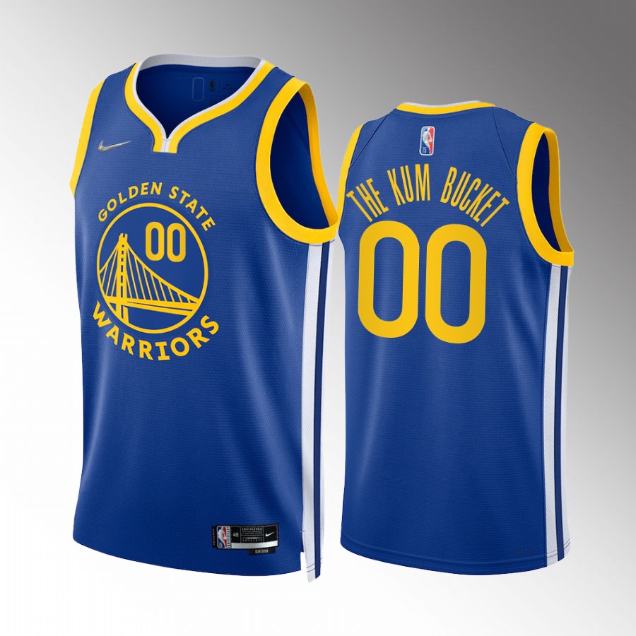 Jonathan Kuminga The Kum Bucket Golden State Warriors #00 Royal Jersey Icon