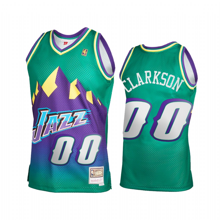 Jordan Clarkson 00 Utah Jazz 2021 Reload 2.0 Green Jersey Throwback