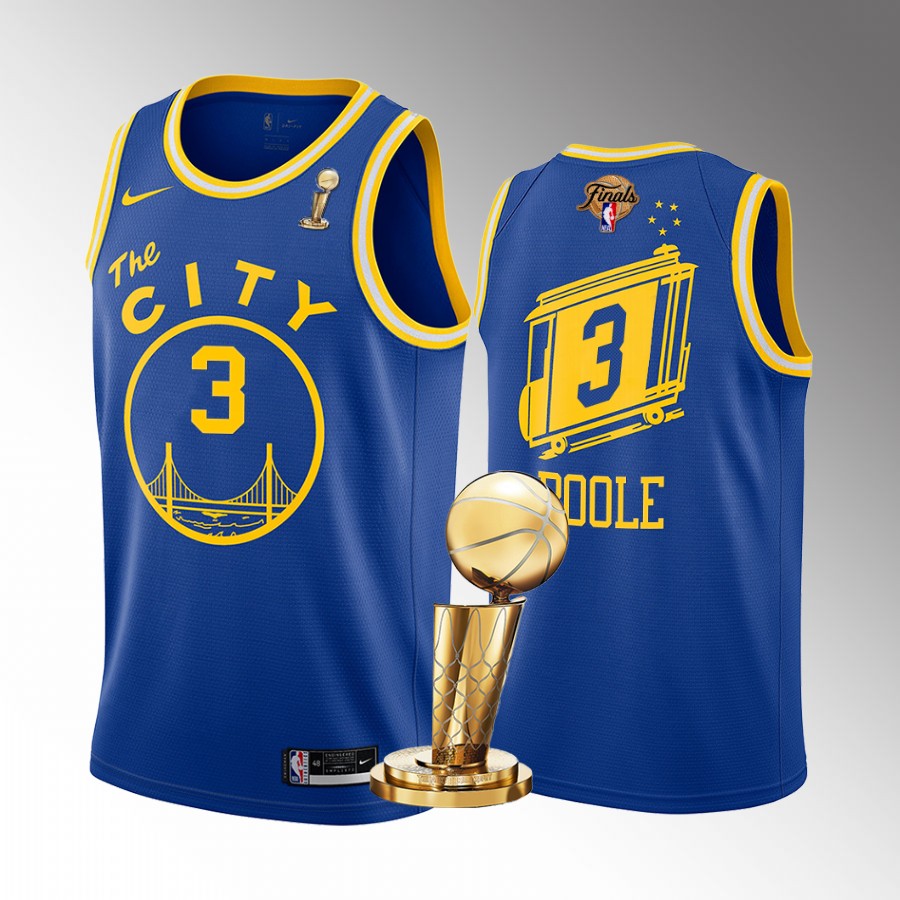 Jordan Poole 2022 NBA Finals Champions Golden State Warriors Royal #3 Jersey Classic