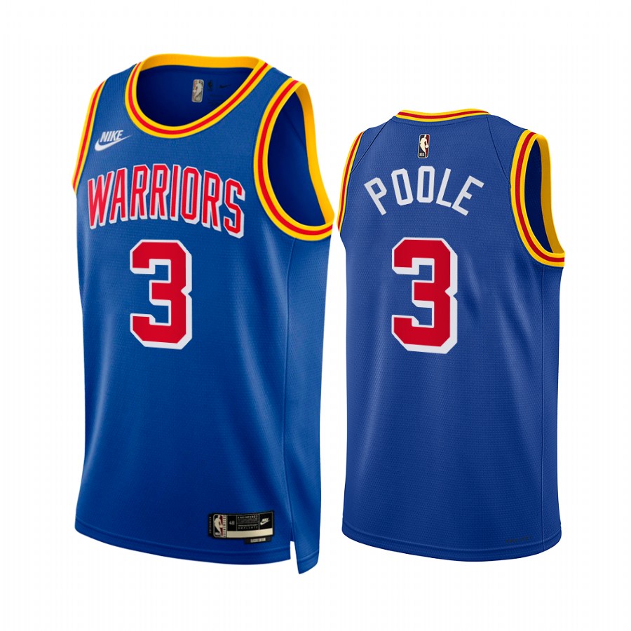 Jordan Poole Golden State Warriors 2021-22 Classic Edition Royal #3 Jersey Year Zero