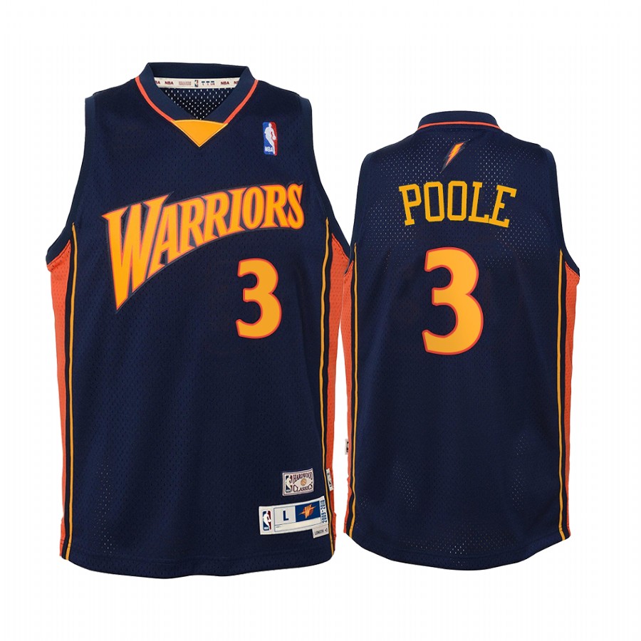 Jordan Poole Golden State Warriors Hardwood Classics youth Jersey - Navy