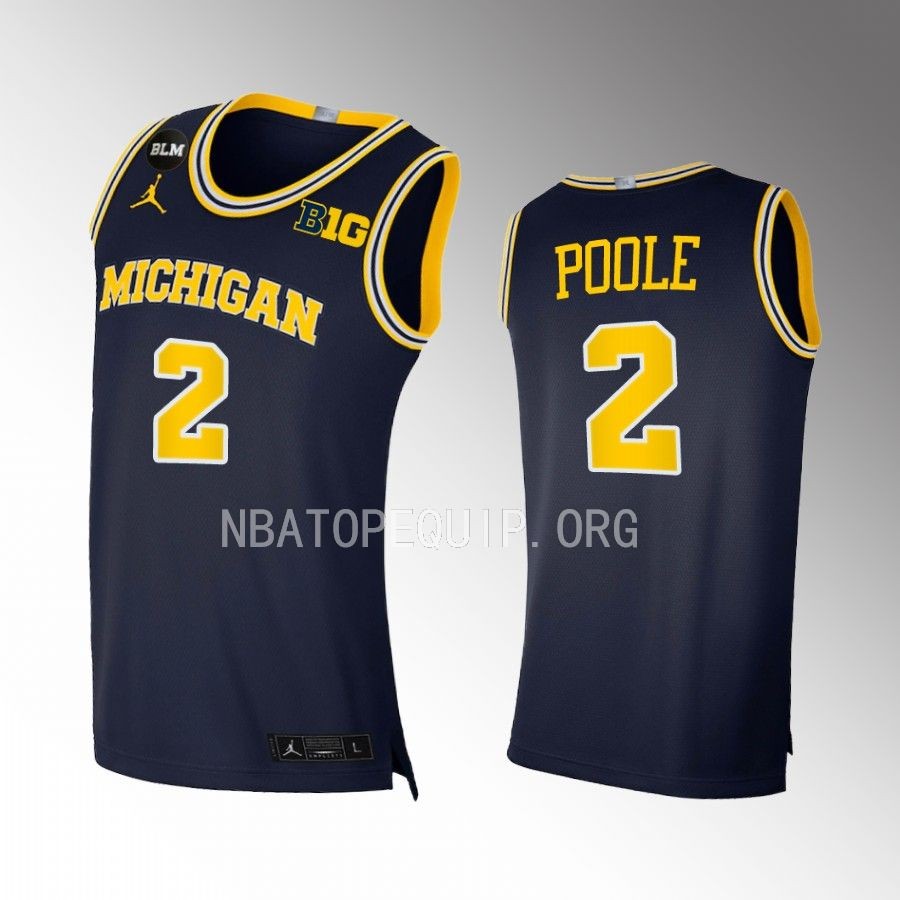 Jordan Poole Michigan Wolverines Navy Jersey College  Limited