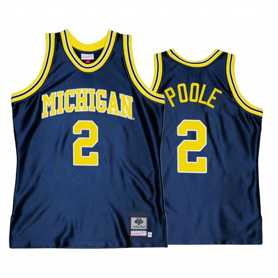 Jordan Poole Michigan Wolverines Navy Jersey Throwback Alumni