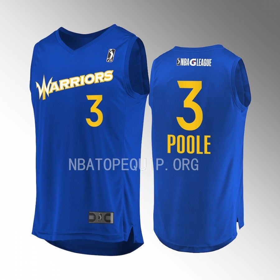 Jordan Poole Santa Cruz Warriors #3 Royal Jersey Fast Break Player