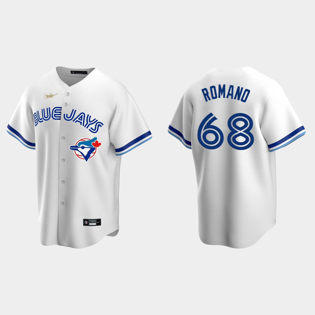 Jordan Romano #68 Toronto Blue Jays Cooperstown Collection Home Jersey - White