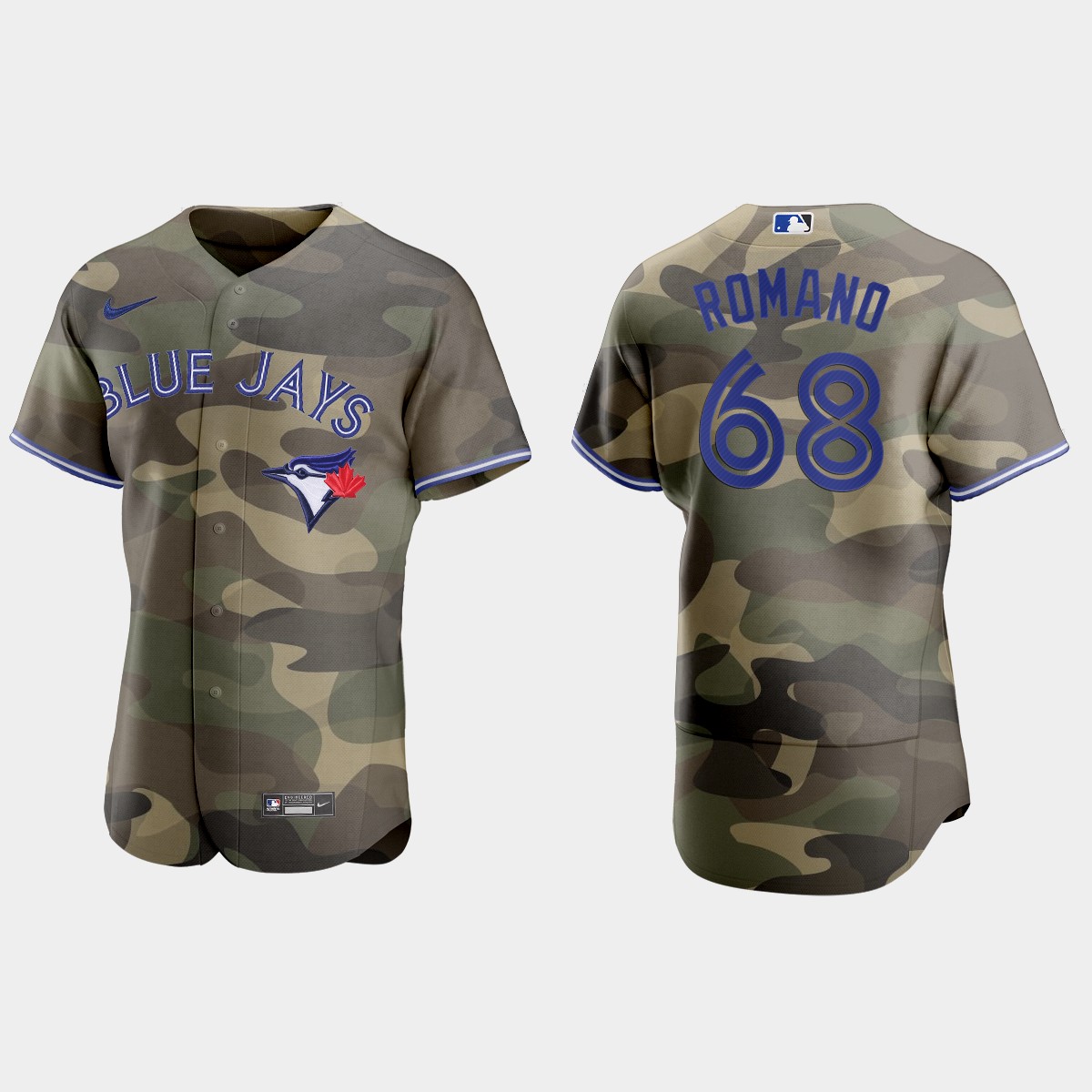 Jordan Romano Toronto Blue Jays 2021 National Armed Forces Day Jersey - Camo