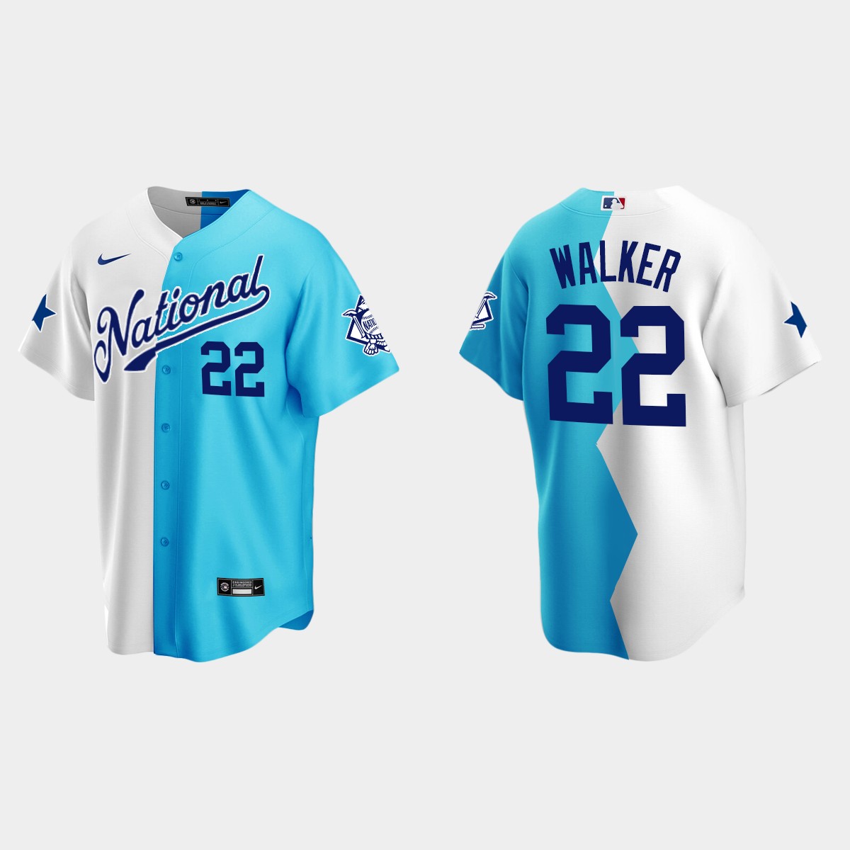 Jordan Walker MLB 2022 All-Star Futures Game Split Jersey - White Teal
