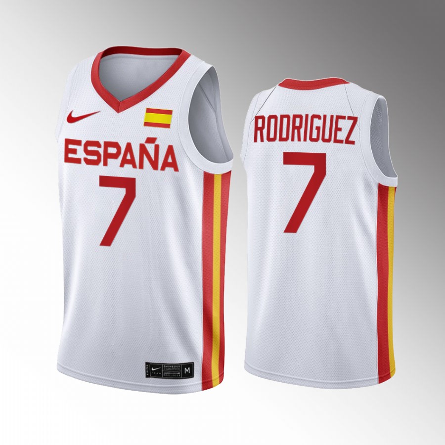 Jordi Rodriguez Spain FIBA U18 European Championship White Jersey #7