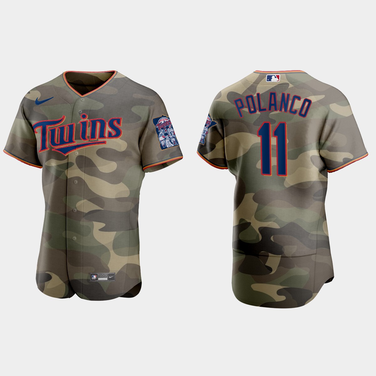 Jorge Polanco Minnesota Twins 2021 National Armed Forces Day Jersey - Camo