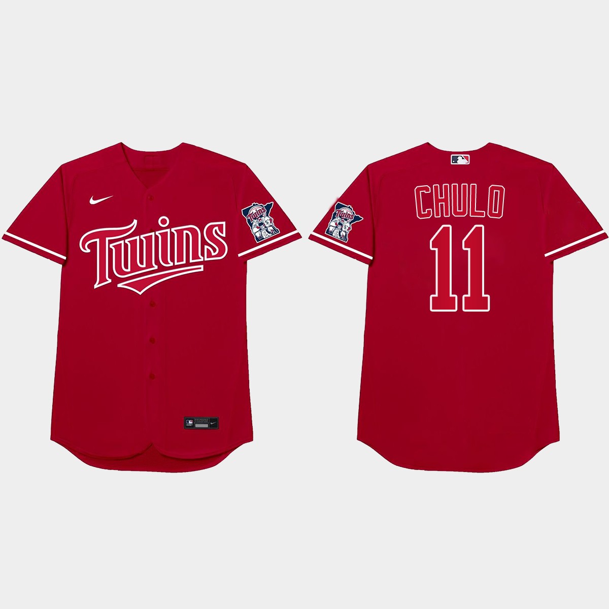 Jorge Polanco Nickname Twins 2021 Players' Weekend Chulo Jersey - Red